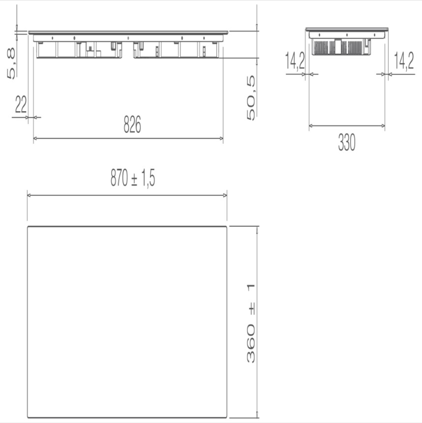 Варочная панель ELICA RATIO 874 SLIM BL
