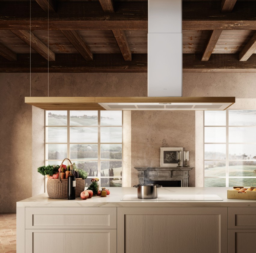 Вытяжка островная ELICA BIO ISLAND WH/A/120X53 ROVERE