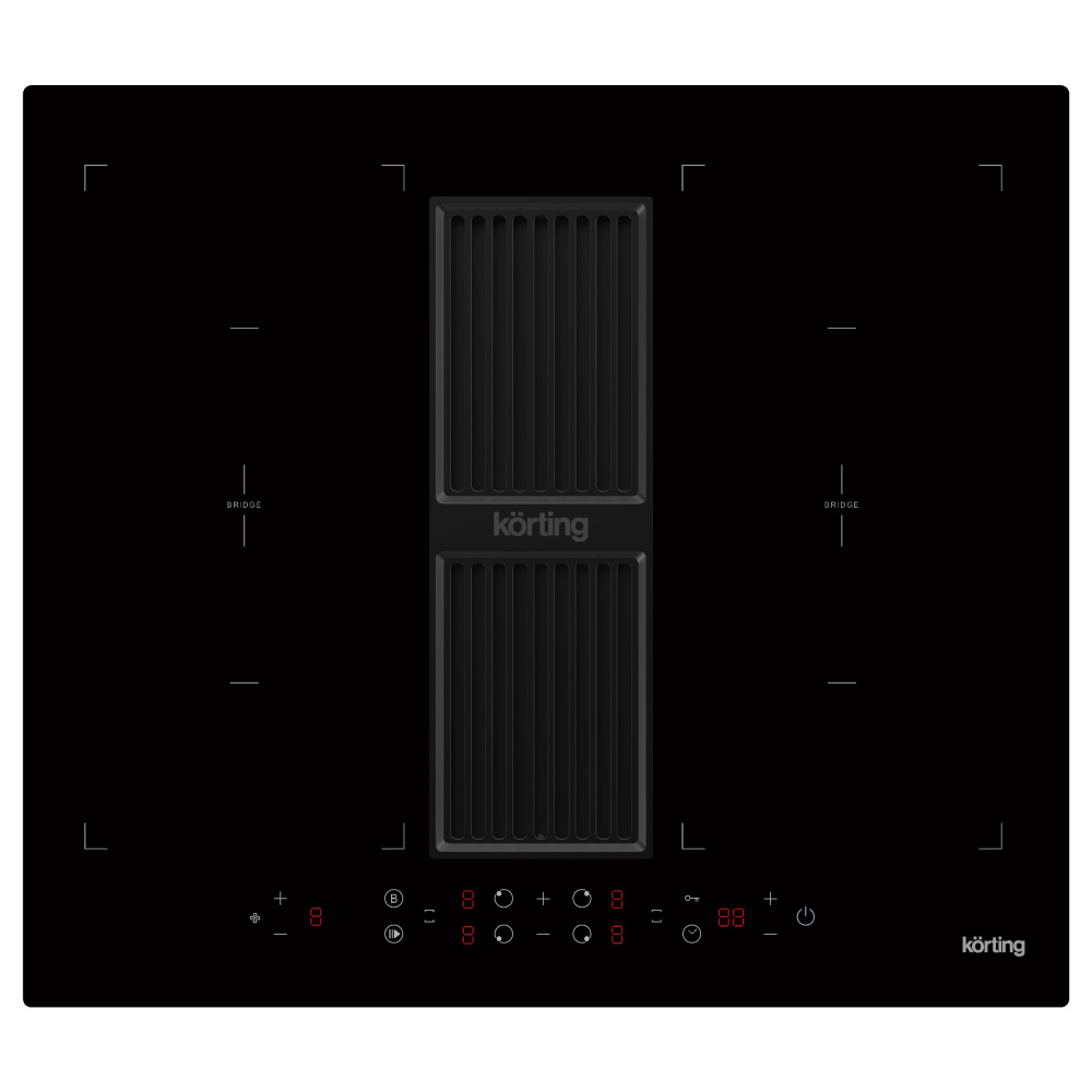 Индукционная варочная панель с интегрированной вытяжкой KORTING HIBH 68980 NB